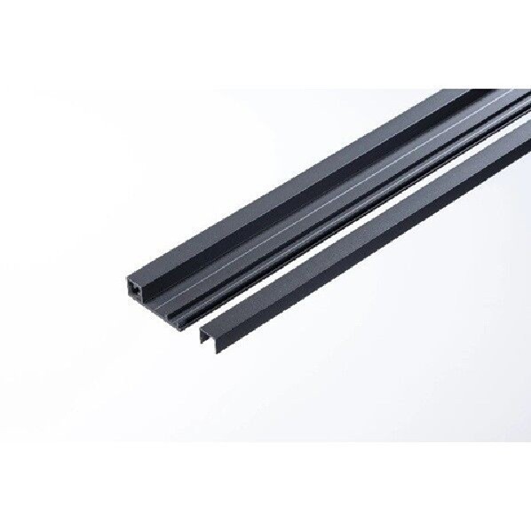アルグリッド ワンタッチ式アルミサッシ アルグリッド ハーフサイズ Aタイプ 1820x40x12mm ブラック 01BLK1820-02 1本