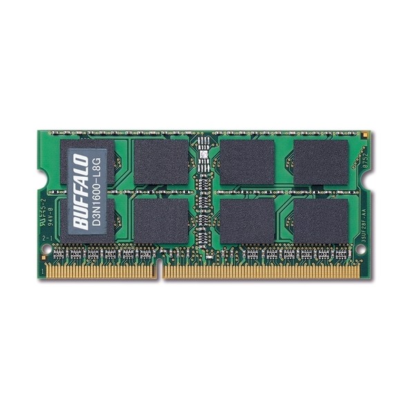 バッファロー PC3L-12800(DDR3L-1600)対応 204PIN DDR3 SDRAM S.O.DIMM 8GB D3N1600-L8G 1個