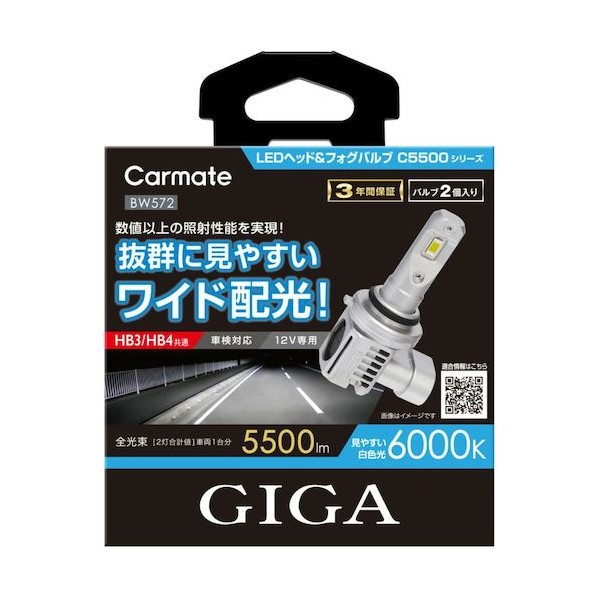 ※法人専用品※ LED上端\u0026フォグバルブ C5500 6000K HB3/HB4 BW572 2個