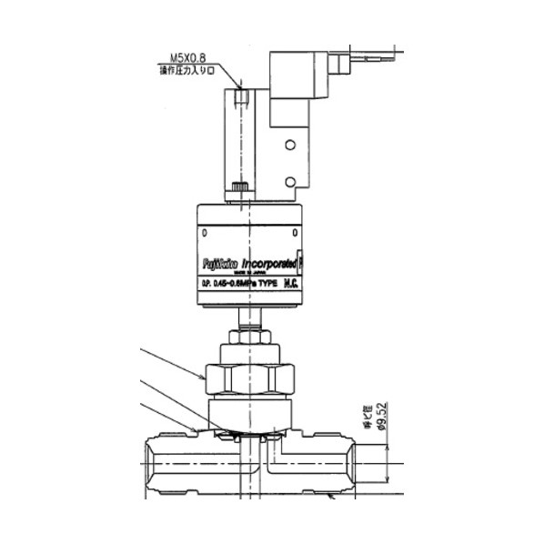 フジキン SUS鋼製自動小銃電磁弁付ダイレクトダイヤフラムバルブ＿1MPa＿FPR-NHD-71 FPR-NHD-71SV-9.52-PA 1点