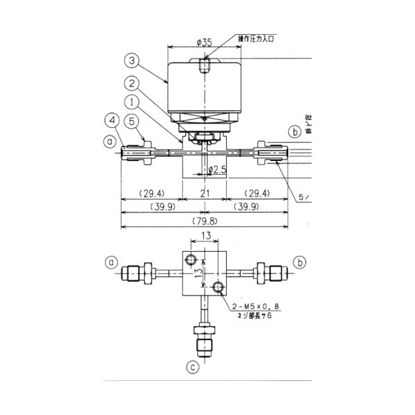 フジキン SUS鋼製自動小銃3方ダイレクトダイヤフラムバルブ＿1MPa＿FPR-NSDTB-71 FPR-NSDTB-71-3.2-4-316LP-PA 1点