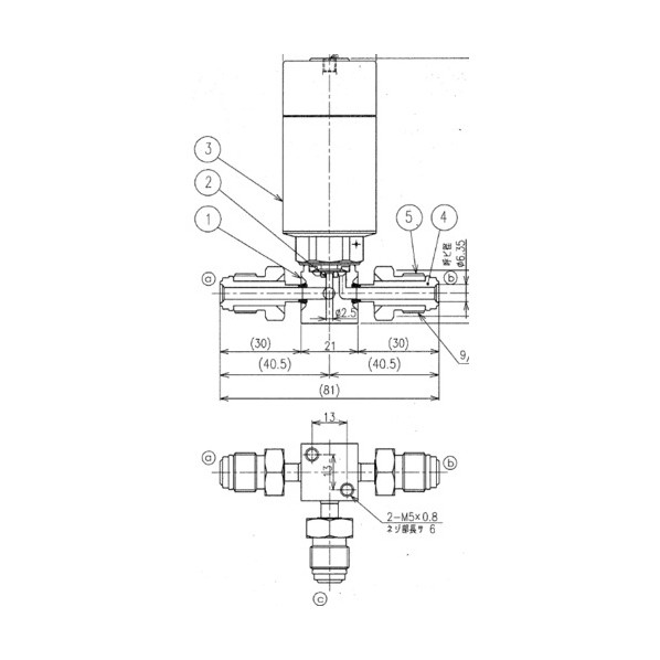 フジキン SUS鋼製自動小銃3方ダイレクトダイヤフラムバルブ＿20．5MPa＿FPR-NSDTL-716 FPR-NSDTL-721-6.35-4-316LP 1点