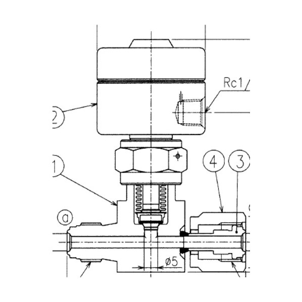 フジキン SUS鋼製自動小銃3方ベローズバルブ＿1MPa＿FPR-結核症-71 FPR-結核症-71-6.35#A 1点 配管資材-花・ガーデン・DIY