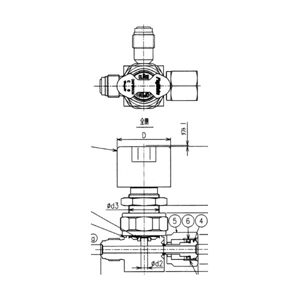 ※法人専用品※フジキン SUS鋼製3方ダイレクトダイヤフラムバルブ_1MPa_FUNDLTB-71G FUNDLTB-71G-6.35 1点|DIY FACTORY ONLINE SHOP