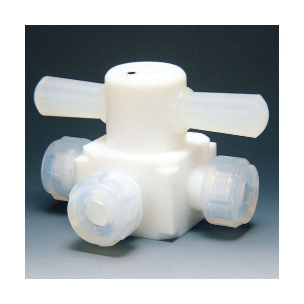 フッ素樹脂（PTFE）三方バルブ圧入型 φ1/4 NR0004-005｜DIY FACTORY ONLINE SHOP