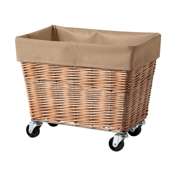 脱衣かご WILLOW LAUNDRY BASKET With CASTER 28L BE 6300054609 1個|DIY FACTORY ONLINE SHOP