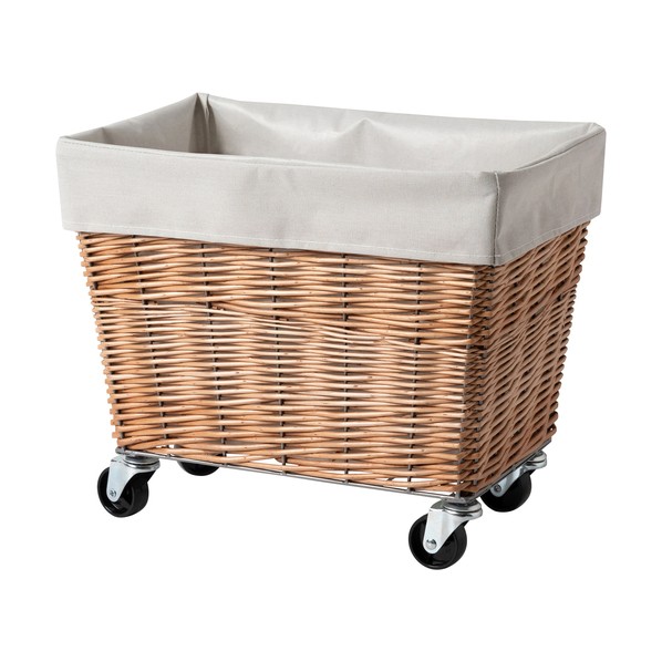 脱衣かご WILLOW LAUNDRY BASKET With CASTER 28L LGY 6300054608 1個