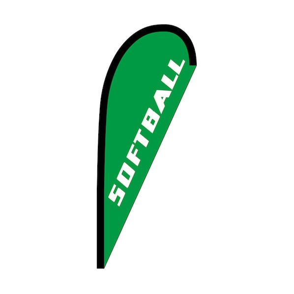 のぼり Pバナー小 SOFTBALL No.29795 W670×H1650 6300048518 1枚