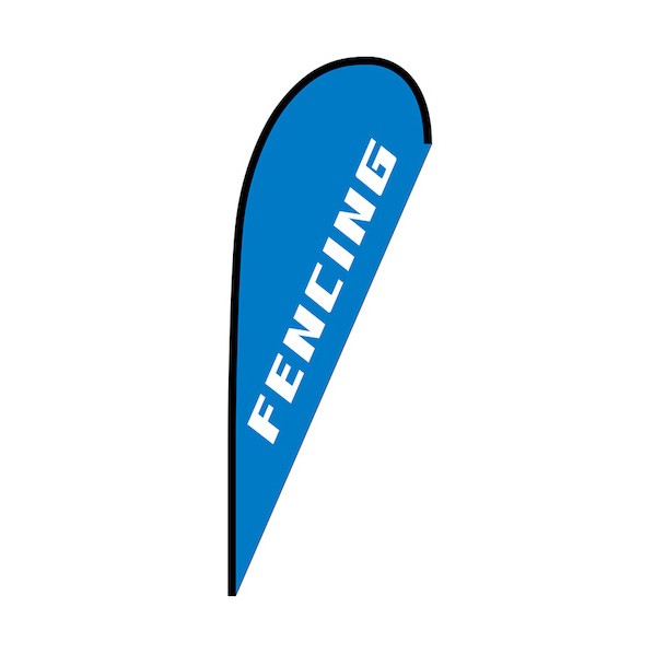のぼり P旗幟大 FENCING No.29733 W1250×H3300 6300048872 1枚