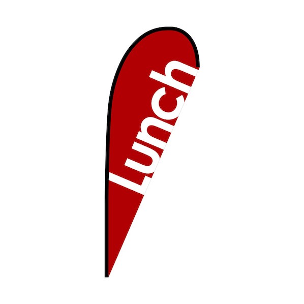 グリーンクロス 幟旗 P旗幟大 Lunch No.67140 W1250×H3300 赤 6300048978 1枚