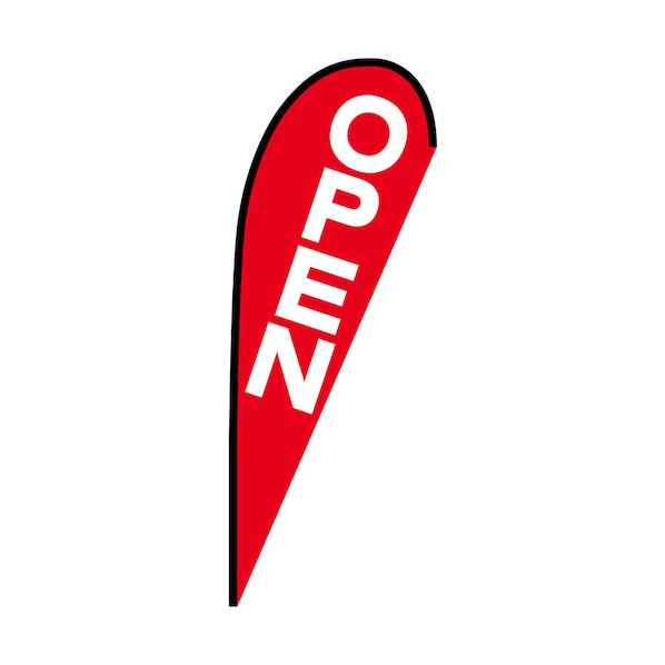 のぼり P旗幟大 OPEN No.69322 W1250×H3300 6300048997 1枚
