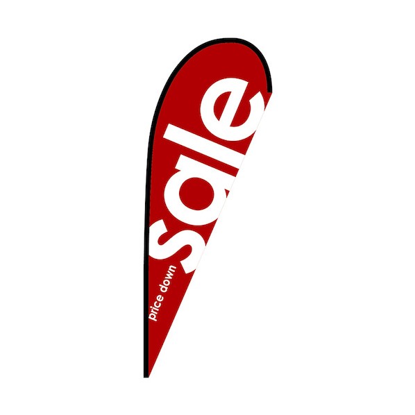 グリーンクロス 幟旗 P旗幟大 sale No.64304 W1250×H3300 赤 6300048936 1枚