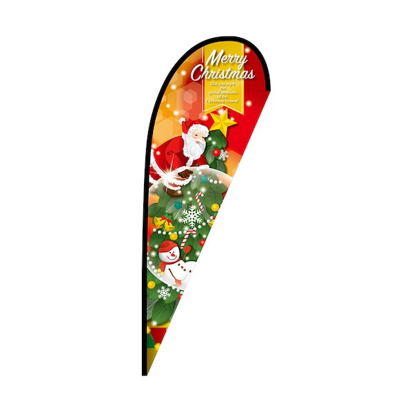 グリーンクロス 幟旗 P旗幟大 MerryChristmas スノードーム No．25836 W1250×H3300 6300048924 1枚