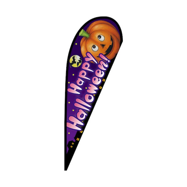 グリーンクロス 幟旗 P旗幟大 Happy Halloween！ さくら色文字記号 No．22740 W1250×H3300 6300048996 1枚