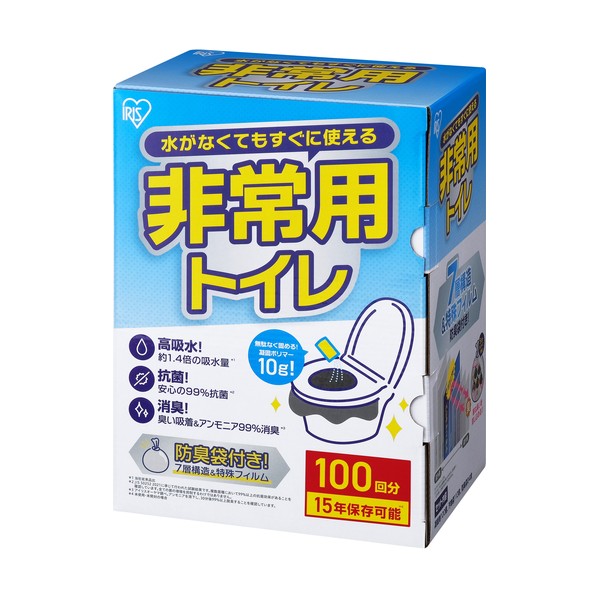 IRIS 208364 非常用トイレセット 10g 100回分 BTS10-100(208364) 100個