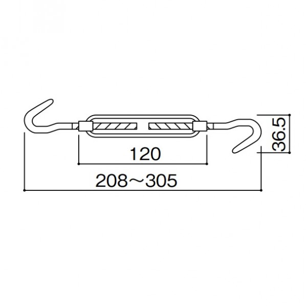 オンリーワンクラブ ガーデンシェードオプション ターンバックル GM3-GS-OPT 1個