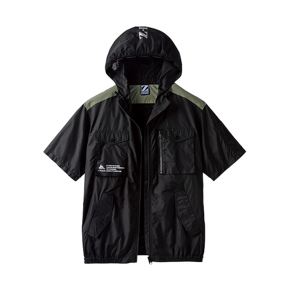 空調服半袖ブルゾン ブラツク EL 74260-044-EL 1点