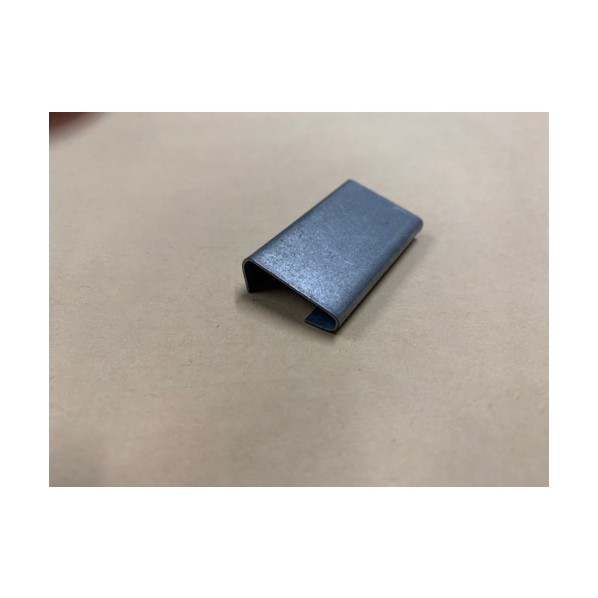 小島鋼業 帯鉄用判子片足明けっ広げメッキ0.8T×32W×50L KKSEAL-GE-08X32X50KATAASHI 1000個