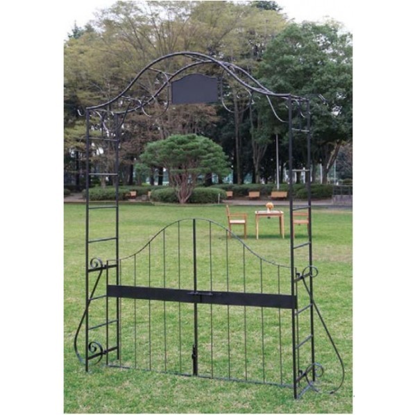 ※法人専用品※オンリーワンクラブ 園地アーチ形 門扉付アーチ形 2型 JB3-36430 1台