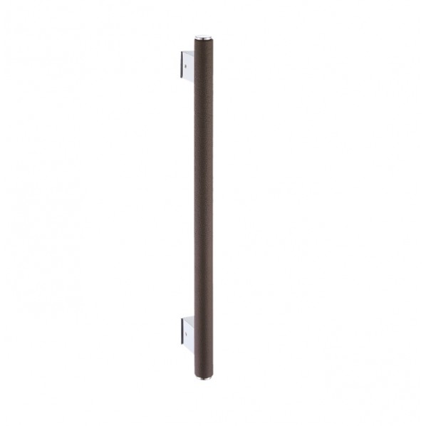 オンリーワンクラブ レザー手摺 クローム+ダークブラウンレザー KN4-KH438C 1個｜DIY FACTORY ONLINE SHOP