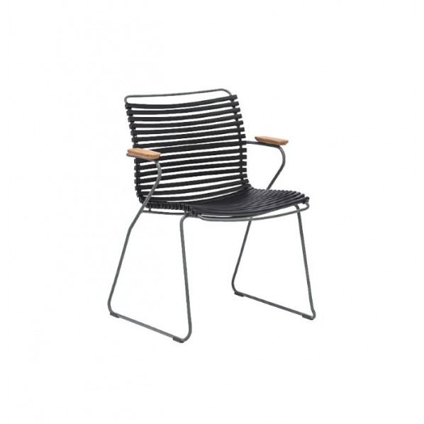 オンリーワンクラブ HOUE OUTDOOR(ホウエアウトドア) クリック ダイニングチェア ブラック YA3-KC20K 1個｜DIY FACTORY ONLINE SHOP