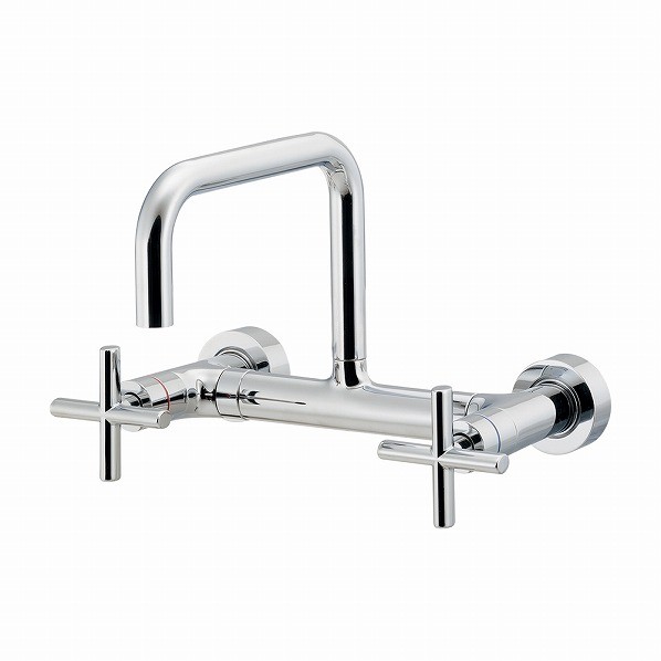 カクダイ(KAKUDAI) 2ハンドル混合栓 124-120-CH 1個｜DIY FACTORY ONLINE SHOP