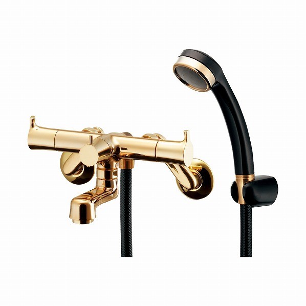 カクダイ(KAKUDAI) 2ハンドルシャワ混合栓 アンティークゴールド 139-020-AG 1個|DIY FACTORY ONLINE SHOP