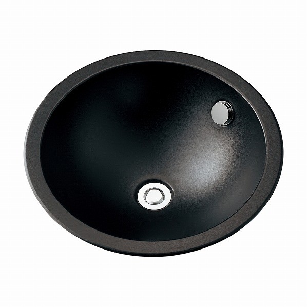 カクダイ 丸型洗面器 マットブラック 493-127-D 1個