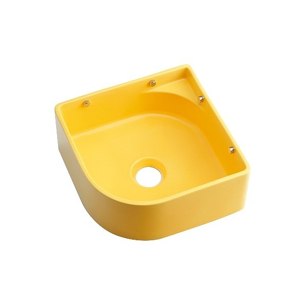 カクダイ 壁掛手洗器 イエロー 493-048-Y 1点