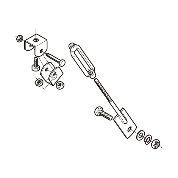 ※法人専用品※ネグロス電工 耐震架台用振れ止めシステム BR4S-W3 1組