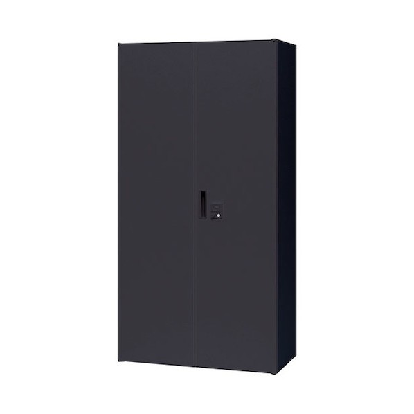 納める庫 CW型 両開き書庫 （集積回路歌留多錠） 899×450×1750 黒いこと 黒いこと CW-0918KICP-BB 1台