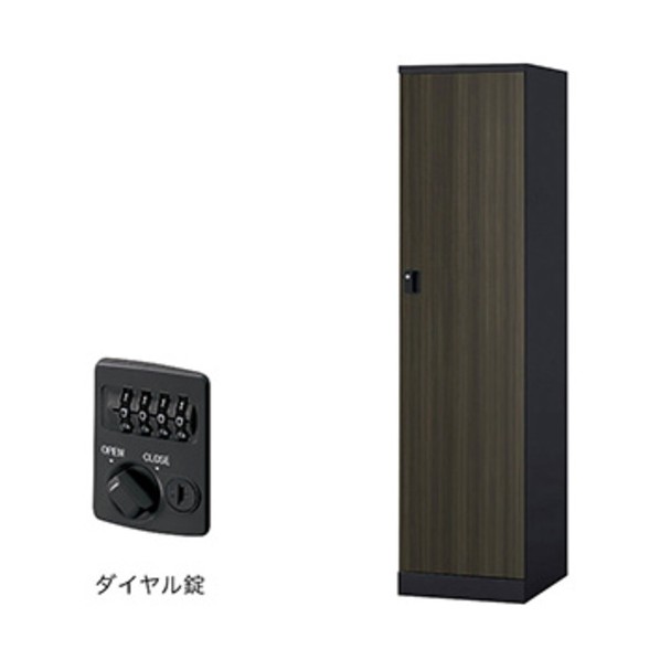 ロッカー（GL型） 扉：マロンドレープ／本体：黒いこと GL1LD-BMD 1台 オフィス収納-インテリア・寝具・収納