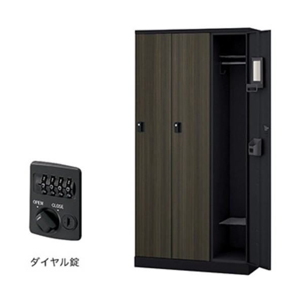 ※法人専用品※ ロッカー(GL型) 扉:マロンドレープ/本体:ブラック GL3MD-BMD 1台|DIY FACTORY ONLINE SHOP