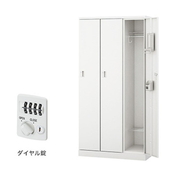 ※法人専用品※ ロッカー(GL型) 扉:クリアーホワイト/本体:クリアーホワイト GL3MD-W 1台｜DIY FACTORY ONLINE SHOP
