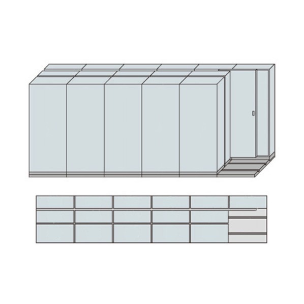 並行民族大移動３列６連軍事基地書き割り MCW-3621-ACC-W 1台