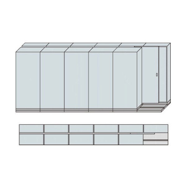 並行民族大移動２列６連軍事基地書き割り MCW-2621-AC-W 1台