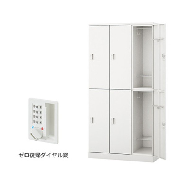 ※法人専用品※ナイキ ロッカー(GL型) 扉:クリアーホワイト/本体:クリアーホワイト GL6MDR-W 1台|DIY FACTORY ONLINE SHOP