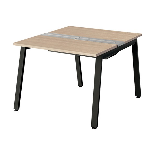 ※法人専用品※ナイキ 大型ベンチテーブル(基本型)(両面タイプ) 天板:サンドオーク/本体:ブラック RXFN1212K-BSO 1台|DIY FACTORY ONLINE SHOP