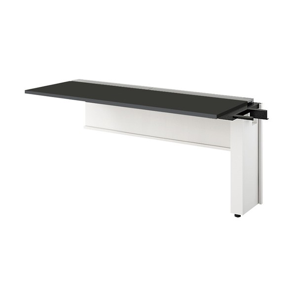 ※法人専用品※ナイキ 大型ベンチテーブル(連結型)(片面タイプ) 天板:ブラック/本体:クリアーホワイト RXFN1606R-WBT 1台｜DIY FACTORY ONLINE SHOP