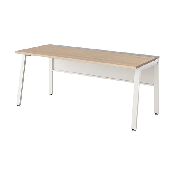 ※法人専用品※ナイキ 大型ベンチテーブル(基本型)(片面タイプ) 天板:サンドオーク/本体:クリアーホワイト RXFN1807K-WSO 1台｜DIY FACTORY ONLINE SHOP