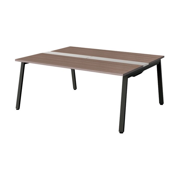 ※法人専用品※ナイキ 大型ベンチテーブル(基本型)(両面タイプ) 天板:ショコラアッシュ/本体:ブラック RXFN1814K-BCA 1台｜DIY FACTORY ONLINE SHOP