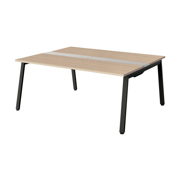 ※法人専用品※ナイキ 大型ベンチテーブル(基本型)(両面タイプ) 天板:サンドオーク/本体:ブラック RXFN1814K-BSO 1台｜DIY FACTORY ONLINE SHOP