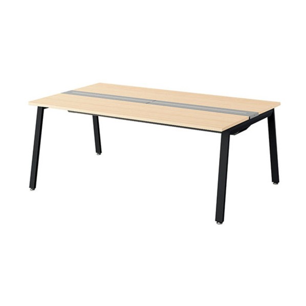 ※法人専用品※ナイキ 大型ベンチテーブル(基本型)(両面タイプ) 天板:シルクウッド/本体:ブラック RXFN2012K-BSP 1台|DIY FACTORY ONLINE SHOP