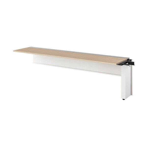 ※法人専用品※ナイキ 大型ベンチテーブル(連結型)(片面タイプ) 天板:サンドオーク/本体:クリアーホワイト RXFN2406R-WSO 1台｜DIY FACTORY ONLINE SHOP