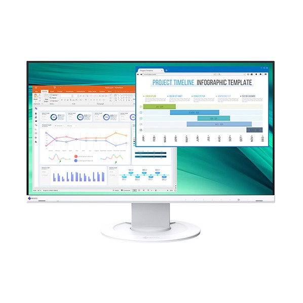Navis 色つや液晶管する 23.8型 23.8型 白いこと EV2460-WT 1個