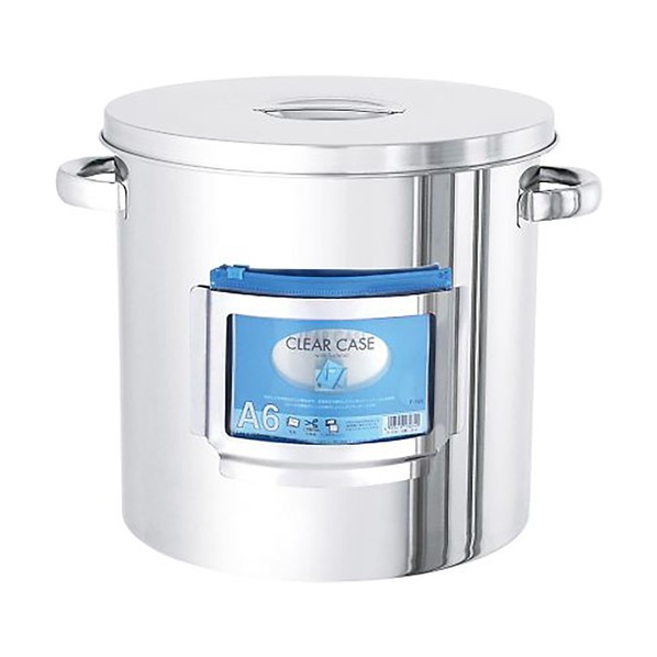 日東金属工業 カードホルダー付き容器 かぶせ蓋 両取手 20L ST-CZ-30 1個
