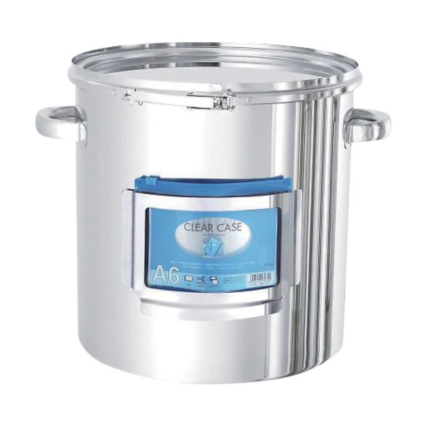 日東金属工業 カードホルダー付き容器 レバーバンド 両取手 25L CTL-CZ-33 1個|DIY FACTORY ONLINE SHOP
