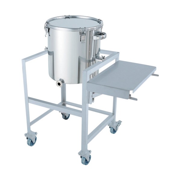 日東金属工業 ステンレス片テーパー型クリップ式密閉容器 45L 架台付(作業台付) (W×D×H):794×540×920mm(Wは作業台を開いた場合) KTT-CTH-ASCB-39 1個