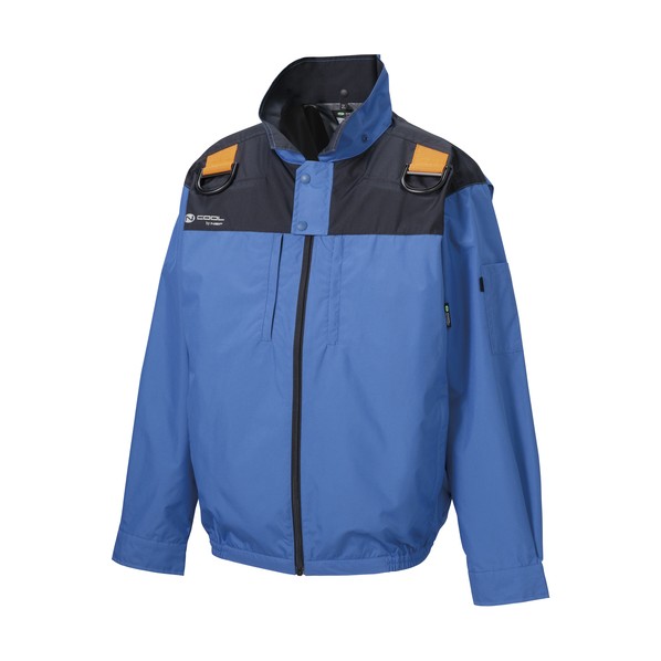 空調服 NA-1152 Nクールウェア 上部ファン フルハーネス(服L)ブルー･チタン･タチエリ 8215349 1点
