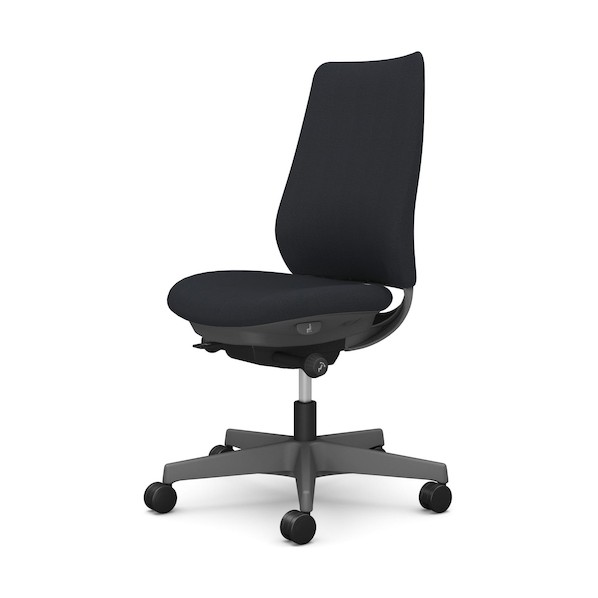 ※法人専用品※オカムラ ポータム,肘なし,背クッション,スタンダードタイプ,ダークグレー,ハンガー無,ランバー無,ナイロンキャスター CF13XA FRU1